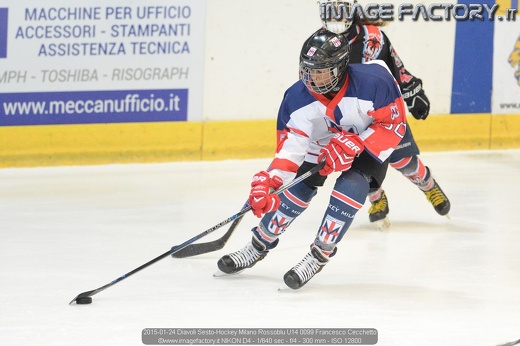 2015-01-24 Diavoli Sesto-Hockey Milano Rossoblu U14 0099 Francesco Cecchetto